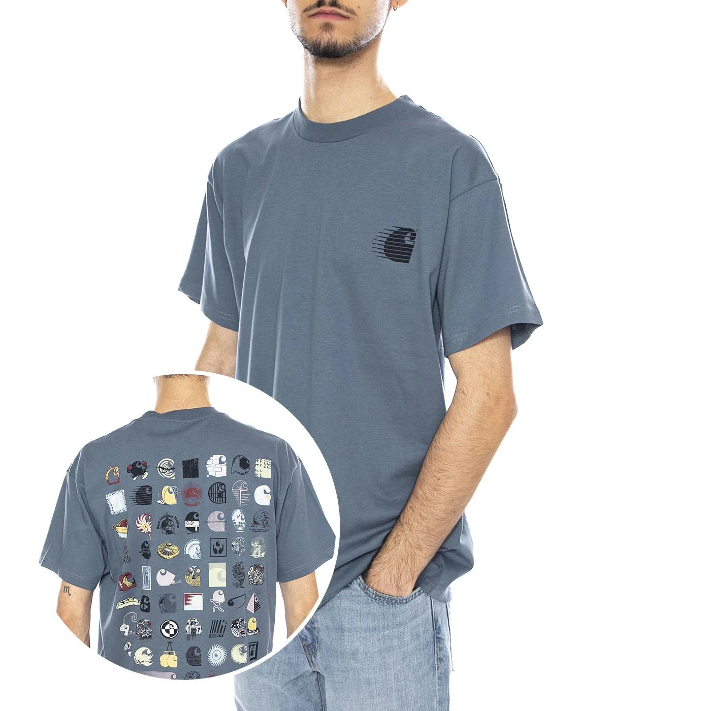 S/S C Logo Archive T-Shirt -- Maglietta Uomo Angelite Uomo CARHARTT WIP