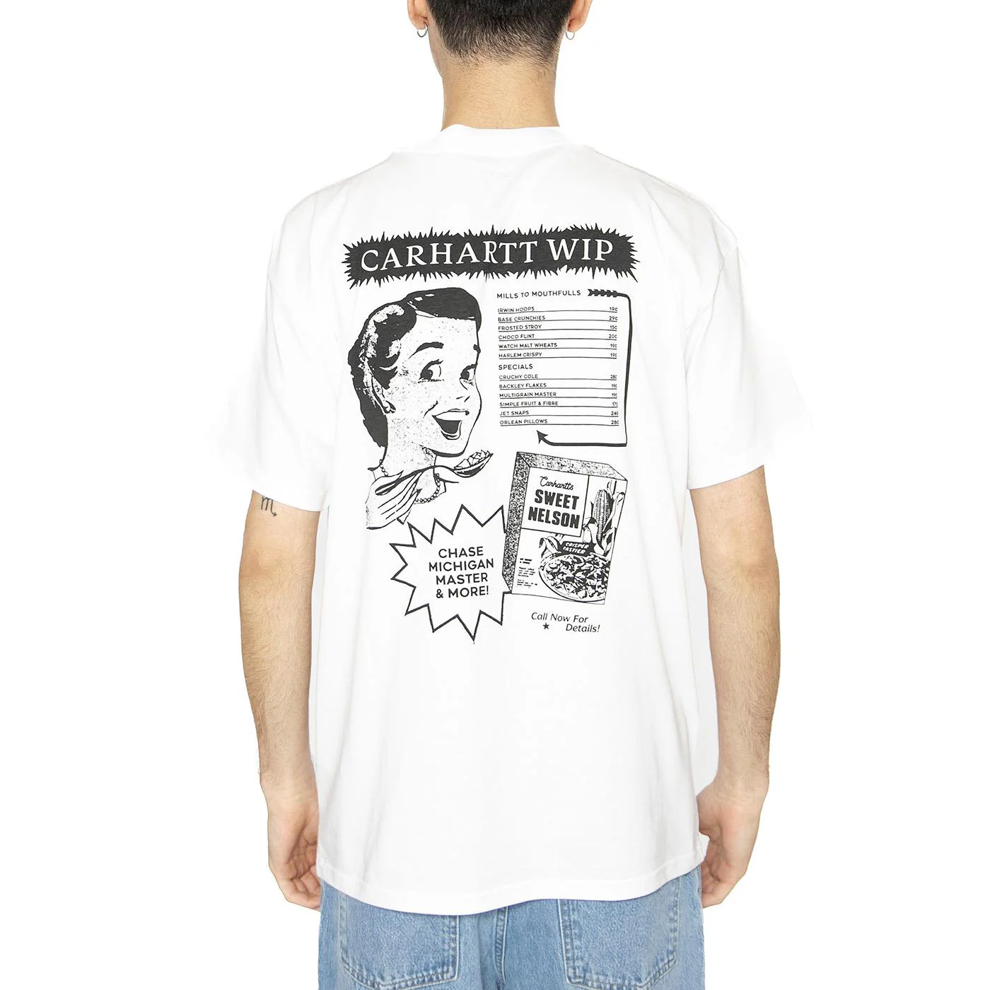 S/S Catalogue T-Shirt White / Black - Maglietta Girocollo Uomo Bianca Uomo CARHARTT WIP - Image 3