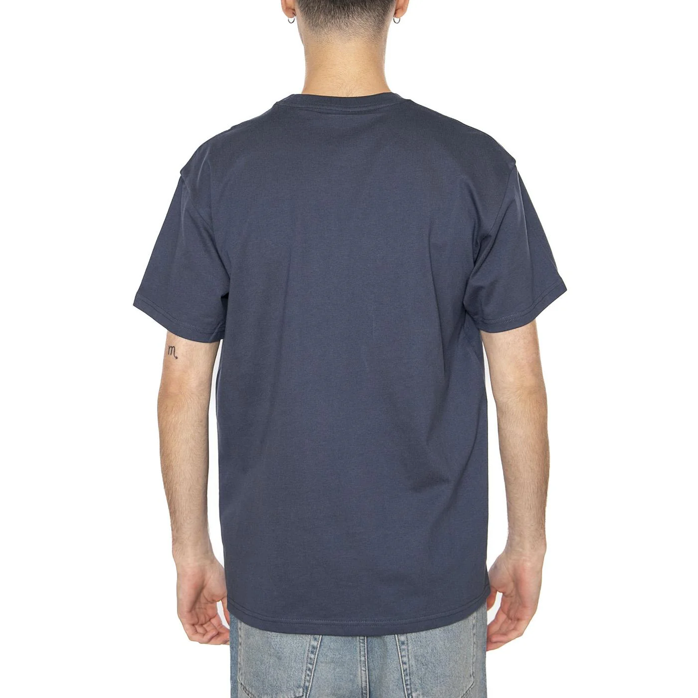 S/S Chase T-Shirt Dusky Blue / Gold - Maglietta Girocollo Uomo Blu Uomo CARHARTT WIP - Image 3