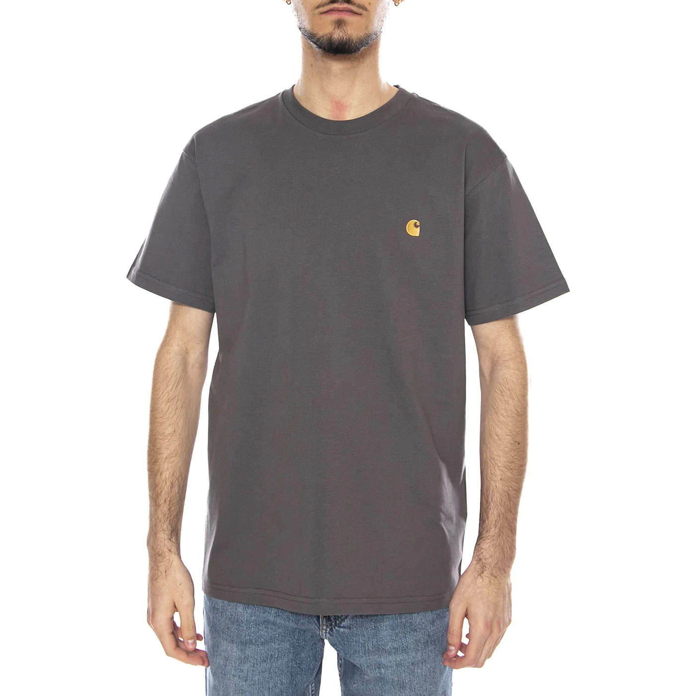 S/S CHASE T-SHIRT PORPHYRY / GOLD - Maglietta Girocollo Uomo Uomo CARHARTT WIP - Image 2