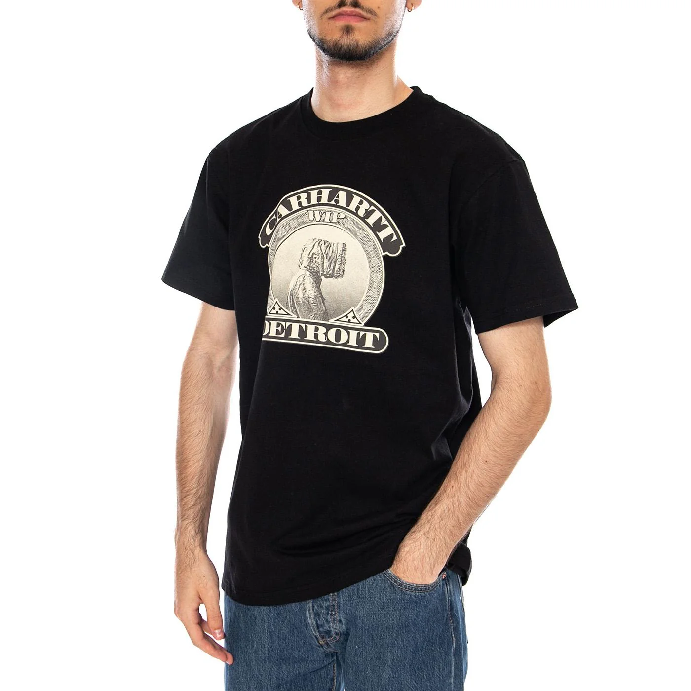 S/S COLD WORLD T-SHIRT BLACK - Maglietta Girocollo Uomo Nera Uomo CARHARTT WIP
