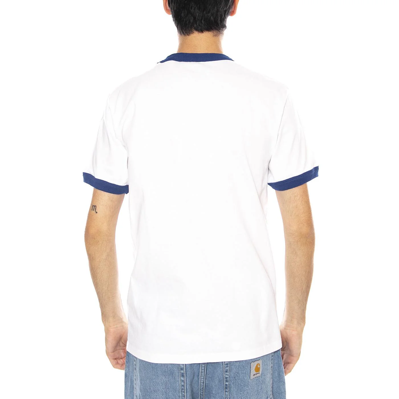 S/S Connection Script Ringer T-S White / Wolfsbane - Maglietta  Girocollo Uomo Bianca  Uomo CARHARTT WIP - Image 3