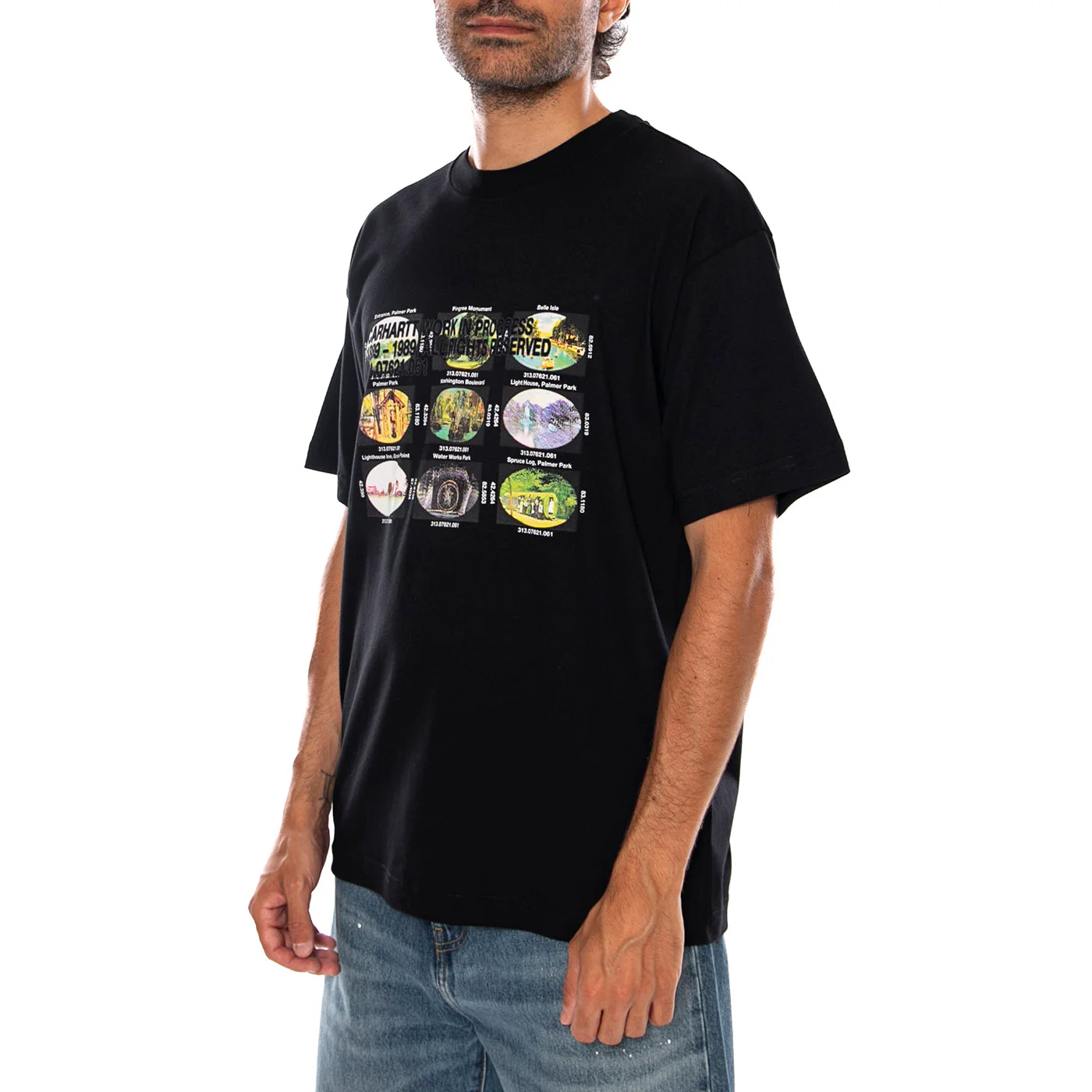 S/S COORDINATES T-SHIRT BLACK - Maglietta Girocollo Uomo Nera Uomo CARHARTT WIP