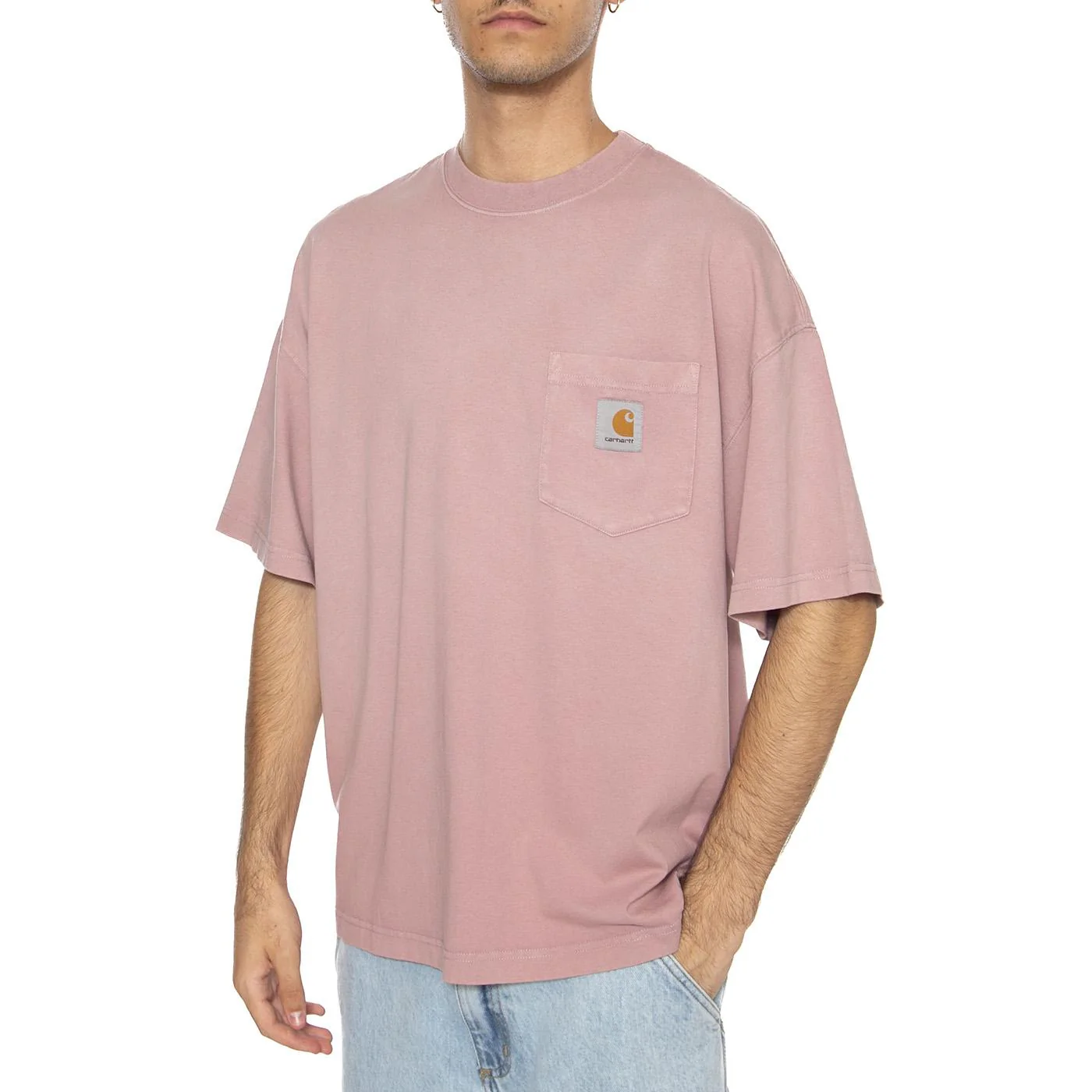 S/S Hudson Pocket T-Shirt Daphne - Maglietta Girocollo Uomo Rosa Uomo CARHARTT WIP - Image 2
