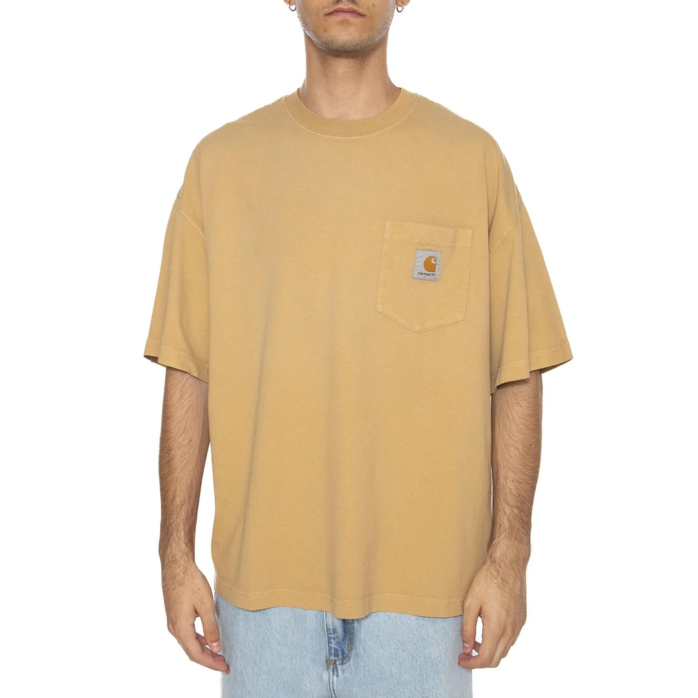 S/S Hudson Pocket T-Shirt Dusty H Brown - Maglietta Girocollo Uomo Marrone Uomo CARHARTT WIP - Image 3