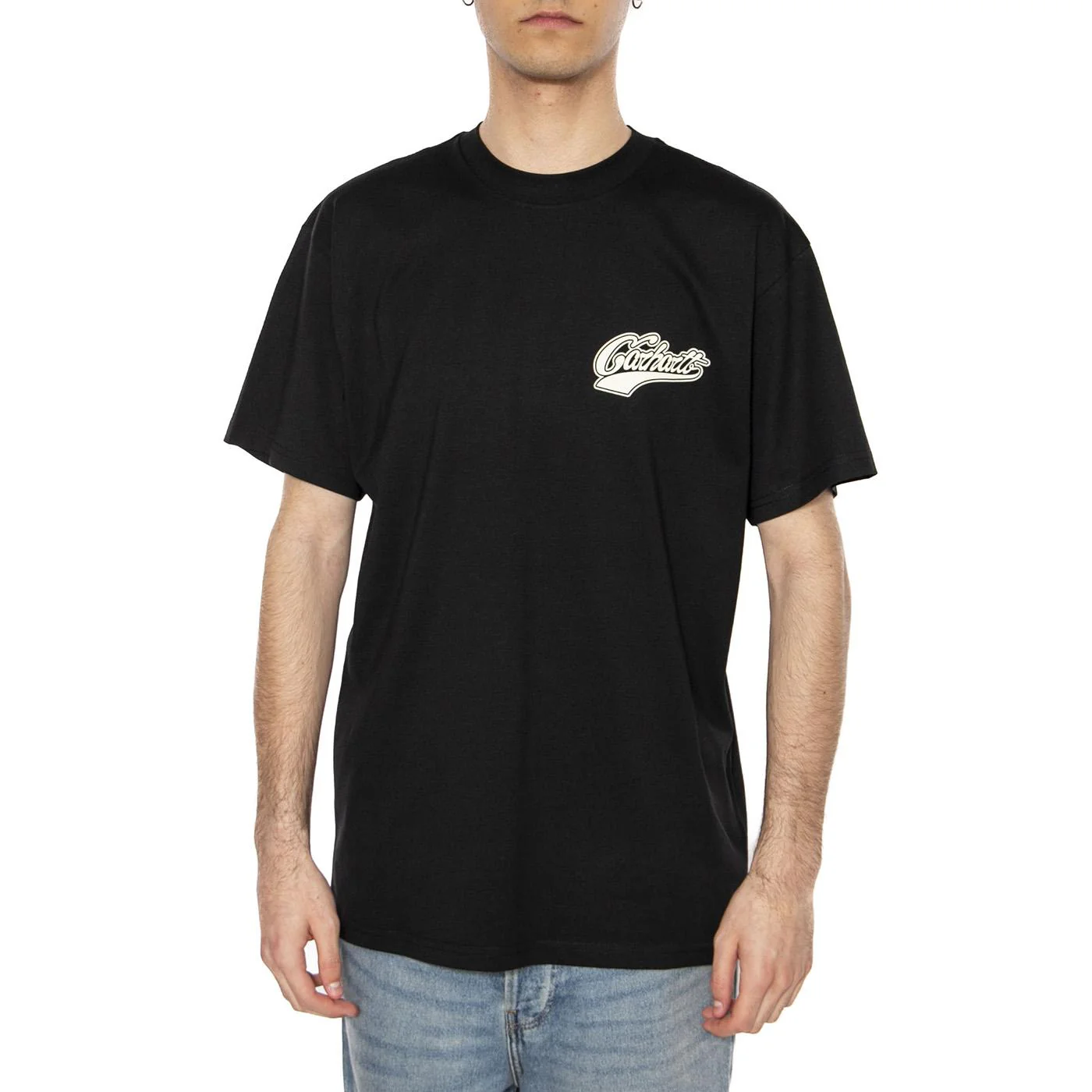 S/S Logo T-Shirt Black - Maglietta Girocollo Uomo Nera  Uomo CARHARTT WIP - Image 2