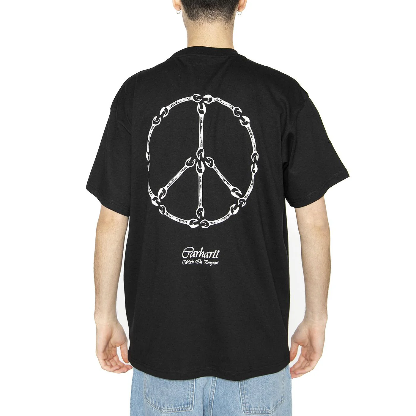 S/S Peace And Work T-Shirt Black / White - Maglietta Girocollo UomoNera Uomo CARHARTT WIP - Image 3