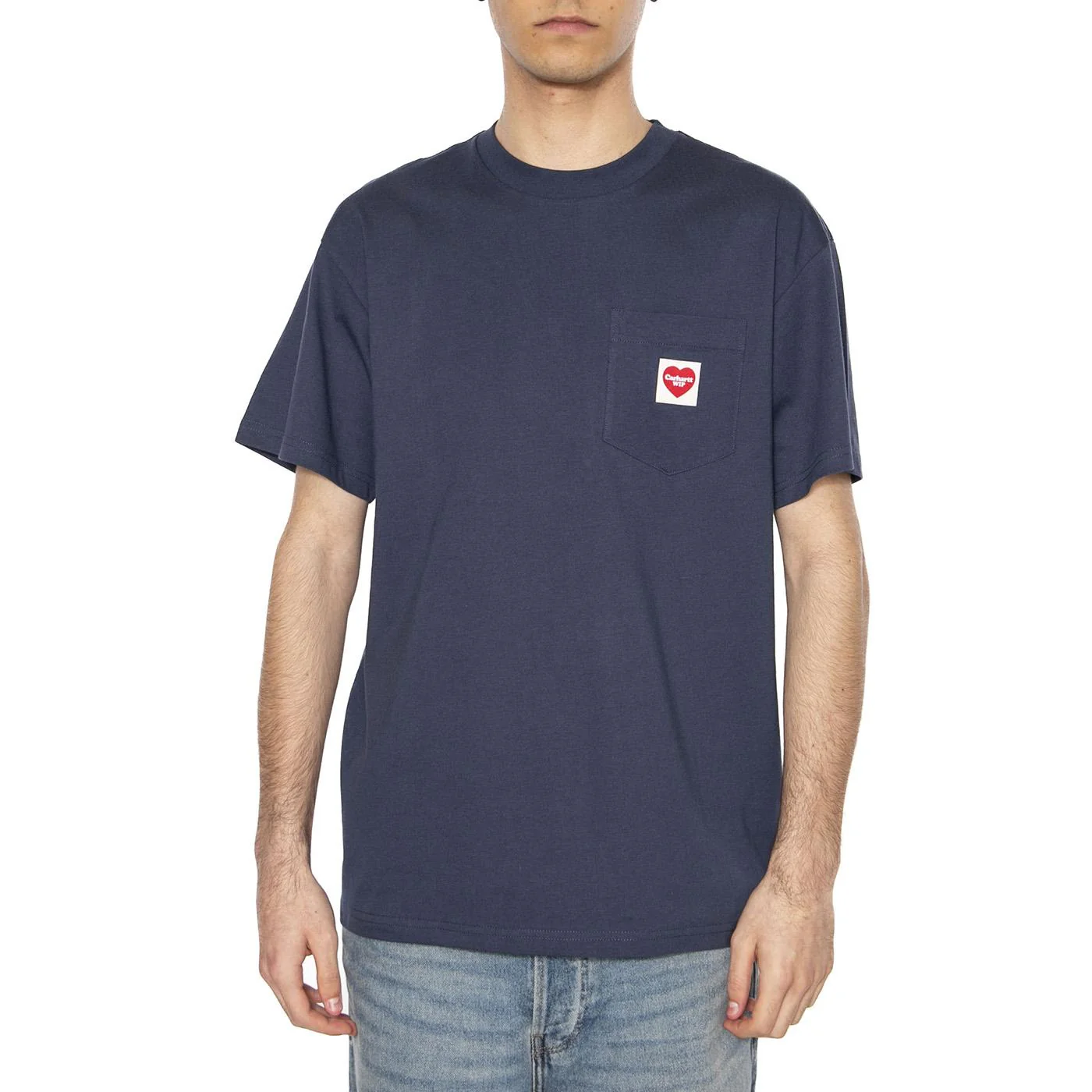 S/S Pocket Heart T-Shirt Blue - Maglietta Girocollo Uomo Blu Uomo CARHARTT WIP - Image 2