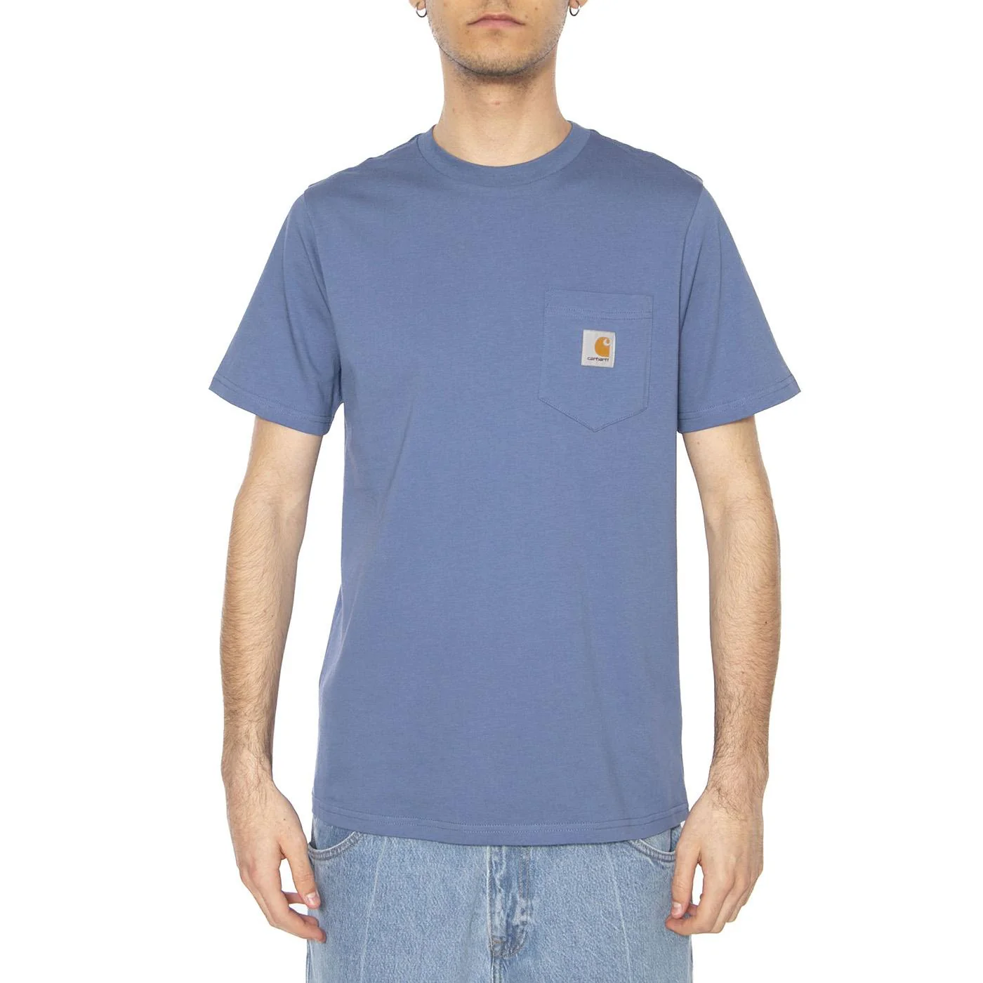 S/S Pocket T-Shirt Blue Iris - Maglietta Girocollo Uomo Blu  Uomo CARHARTT WIP - Image 2