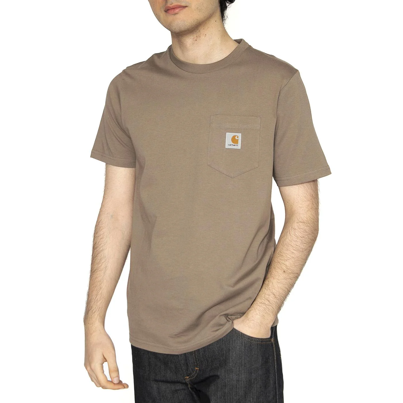 S/S Pocket T-Shirt Branch - Maglietta Girocollo Uomo Marrone Uomo CARHARTT WIP