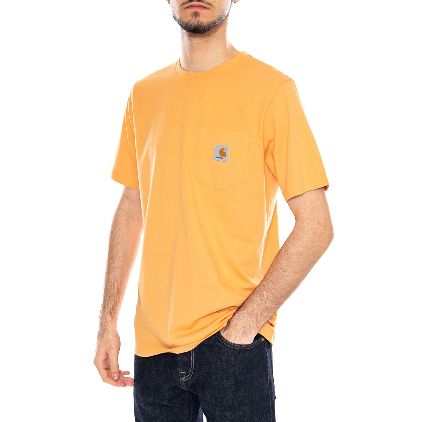 S/S Pocket T-Shirt Gentle Orange - Maglietta Girocollo Uomo Arancione Uomo CARHARTT WIP