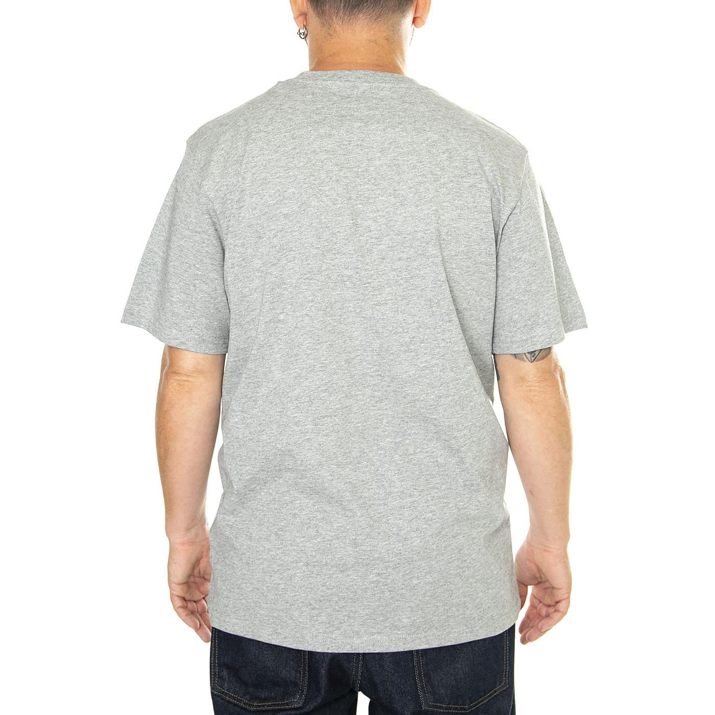S/S Pocket T-Shirt Grey Heather - Maglietta Girocollo Uomo Grigia Uomo CARHARTT WIP - Image 3