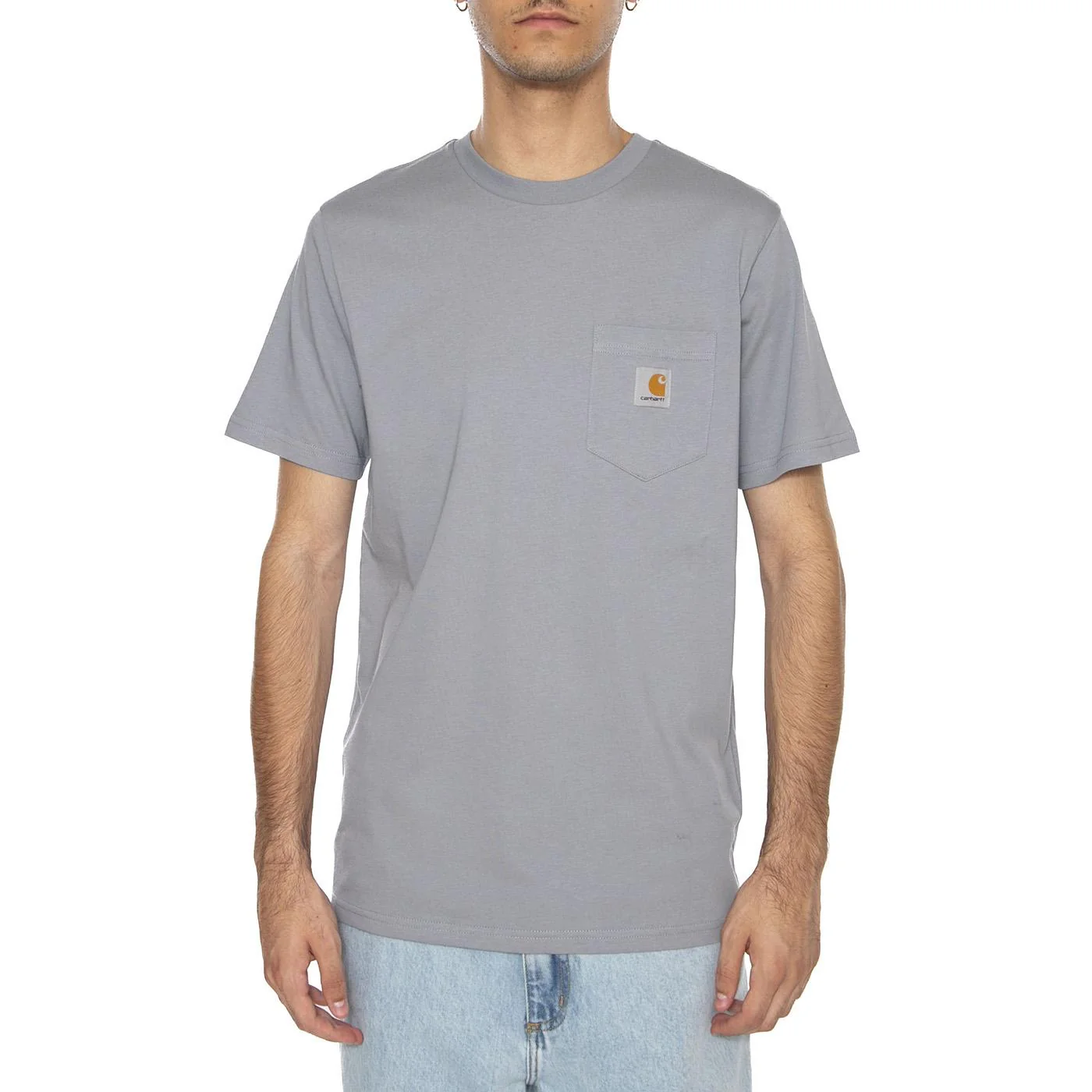 S/S Pocket T-Shirt Mirror - Maglietta Girocollo Uomo Grigia Uomo CARHARTT WIP - Image 3