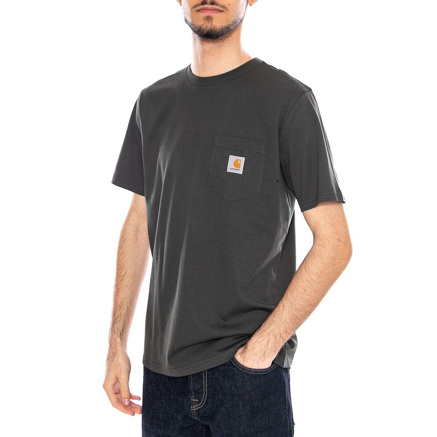 S/S Pocket T-Shirt Oxide Green - Maglietta Girocollo Uomo Verde Uomo CARHARTT WIP