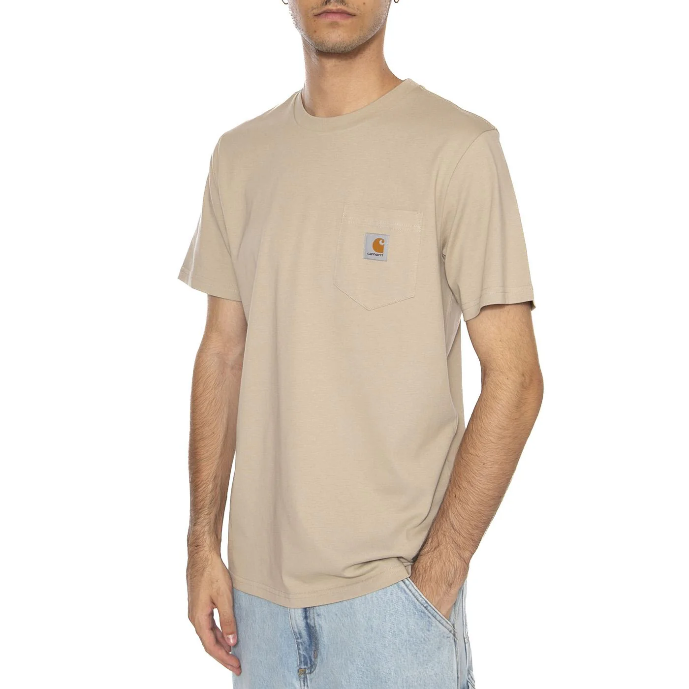 S/S Pocket T-Shirt Wall - Maglietta Girocollo Uomo Beige Uomo CARHARTT WIP - Image 2