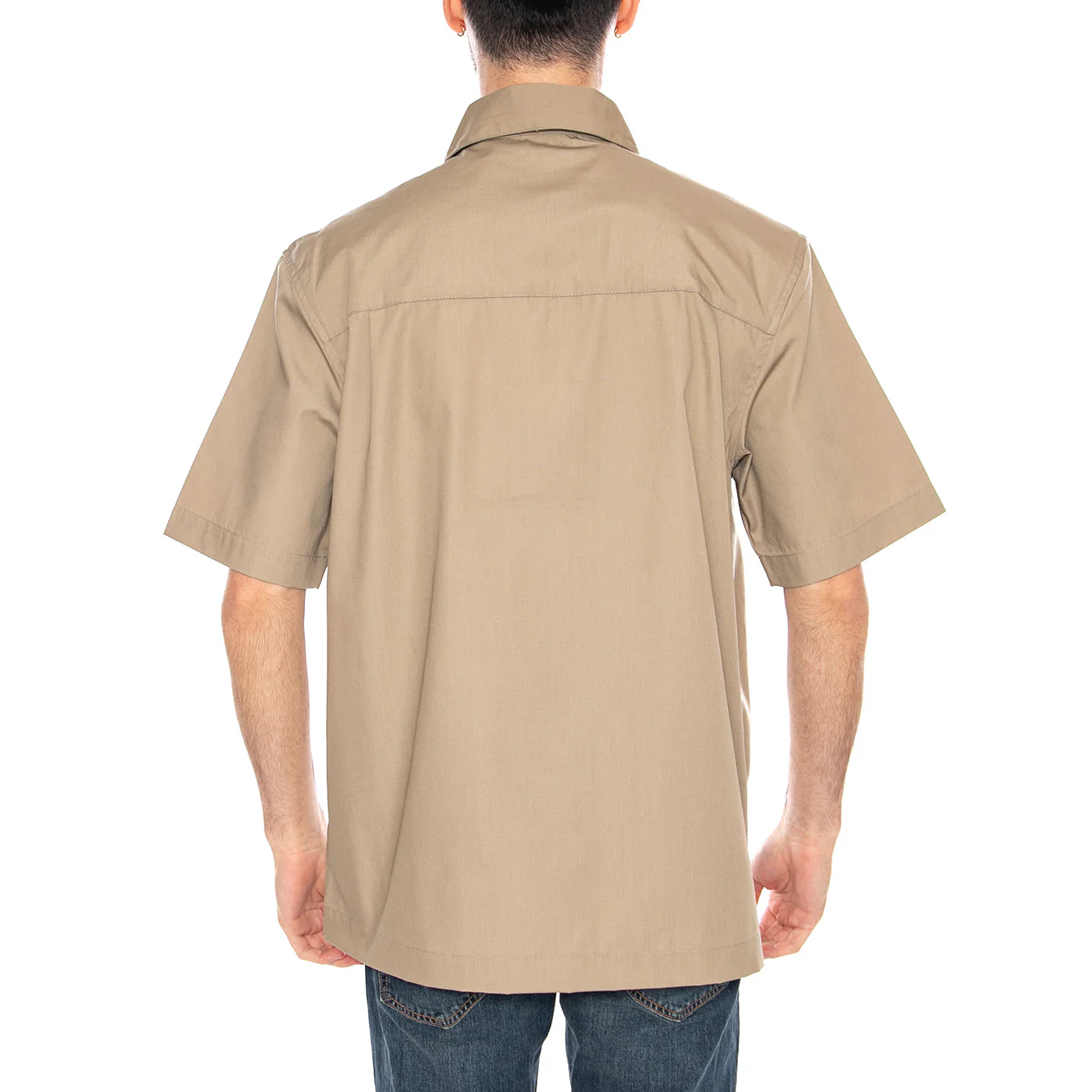 S/S Postal Zip Shirt Iroko / Black - Camicia Maniche Corte Uomo Beige Uomo CARHARTT WIP - Image 3