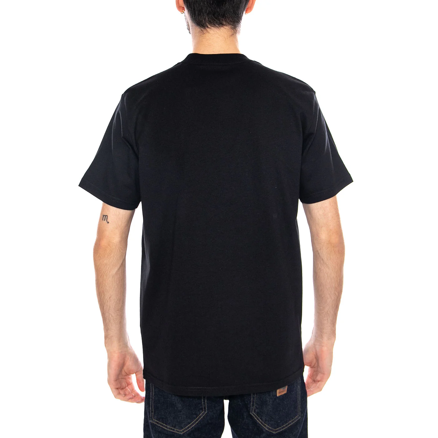 S/S University Script T-Shirt Black / White - Maglietta Girocollo Uomo Nera Uomo CARHARTT WIP - Image 3