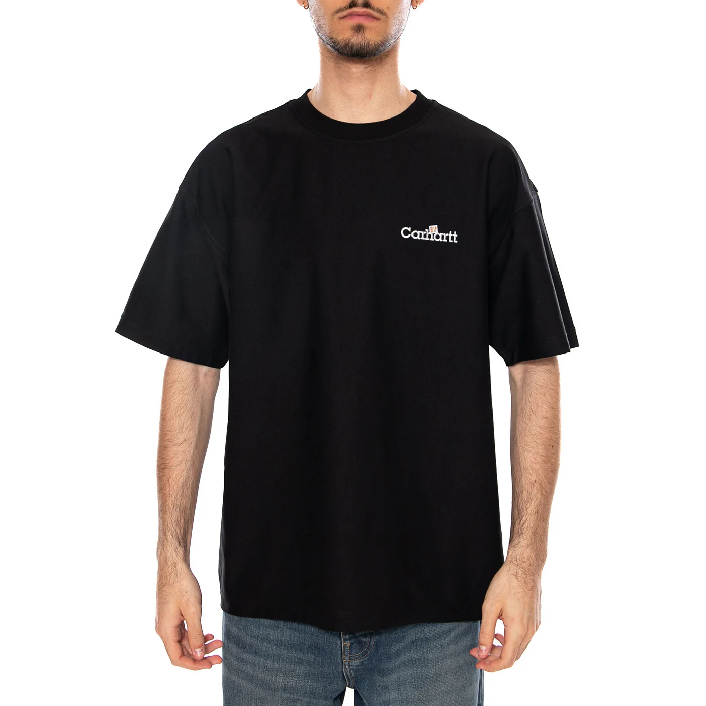 S/S WIP LABEL T-SHIRT BLACK - Maglietta Girocollo Uomo Nera Uomo CARHARTT WIP - Image 2