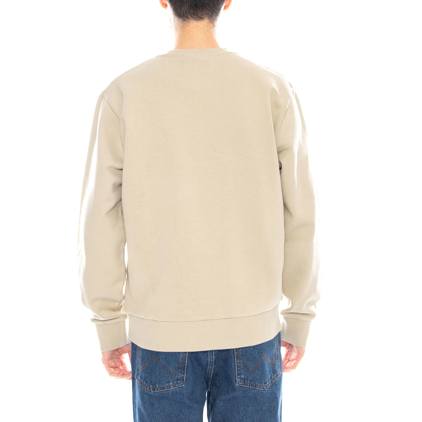 Script Embroidery Sweat Barchan / White - Felpa Girocollo Uomo Beige Uomo CARHARTT WIP - Image 3