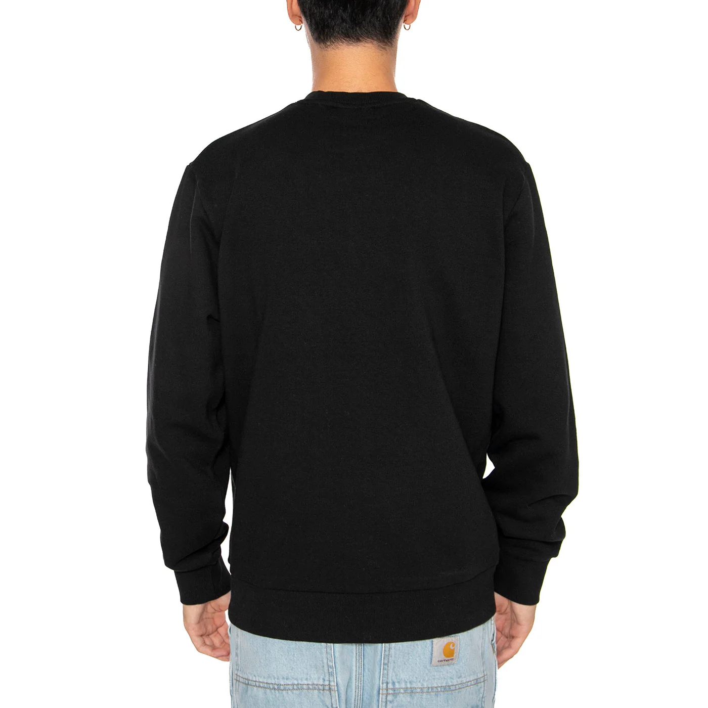 SCRIPT EMBROIDERY SWEAT BLACK / WHITE - Felpa Girocollo Uomo Nera Uomo CARHARTT WIP - Image 3
