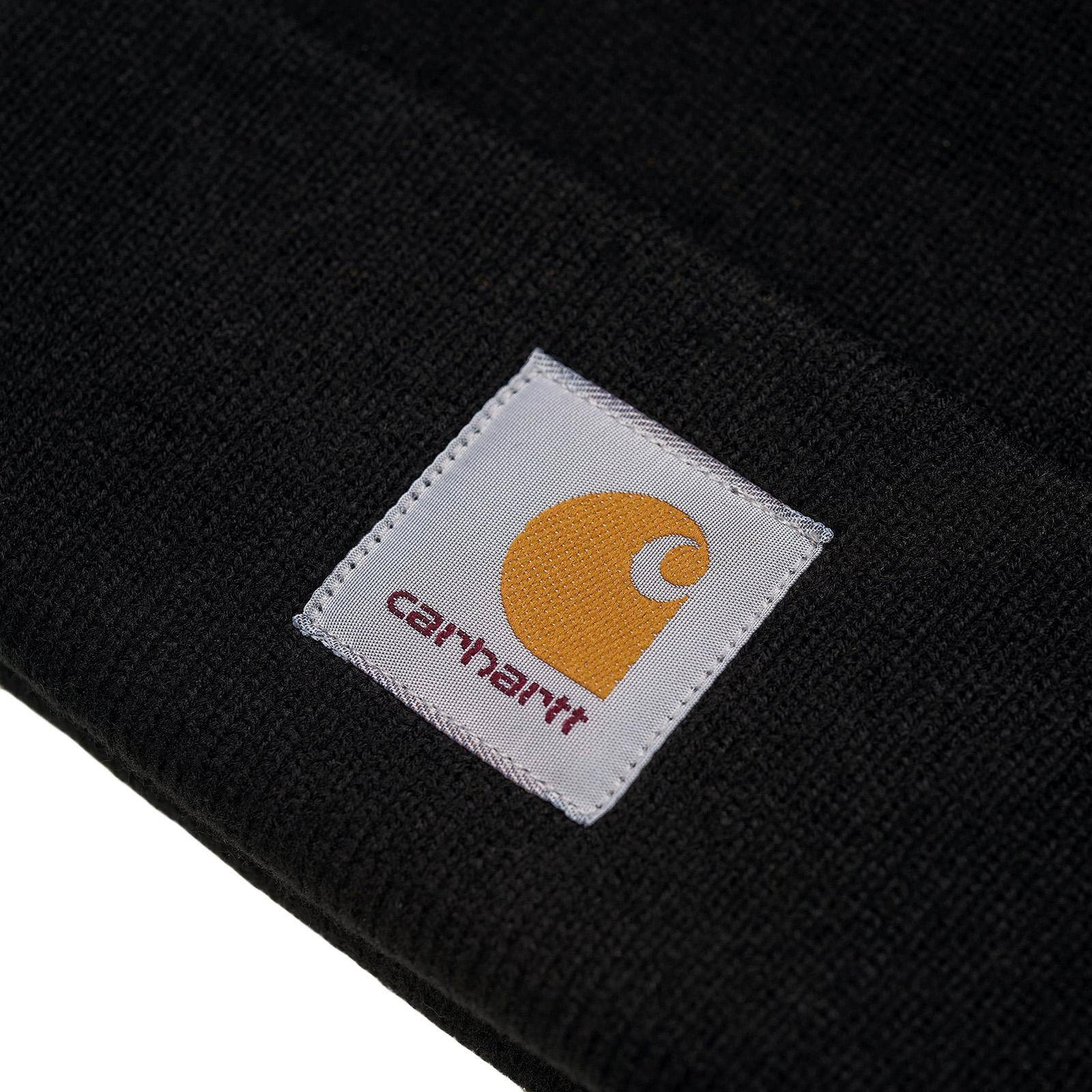 Short Watch Black Beanie Hat ACCESSORI CARHARTT WIP - Image 2