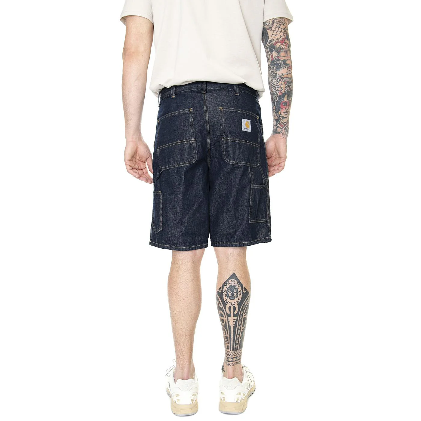 Single Knee Short Blue Rinsed - Bermuda Denim Jeans Uomo Blu Uomo CARHARTT WIP - Image 3