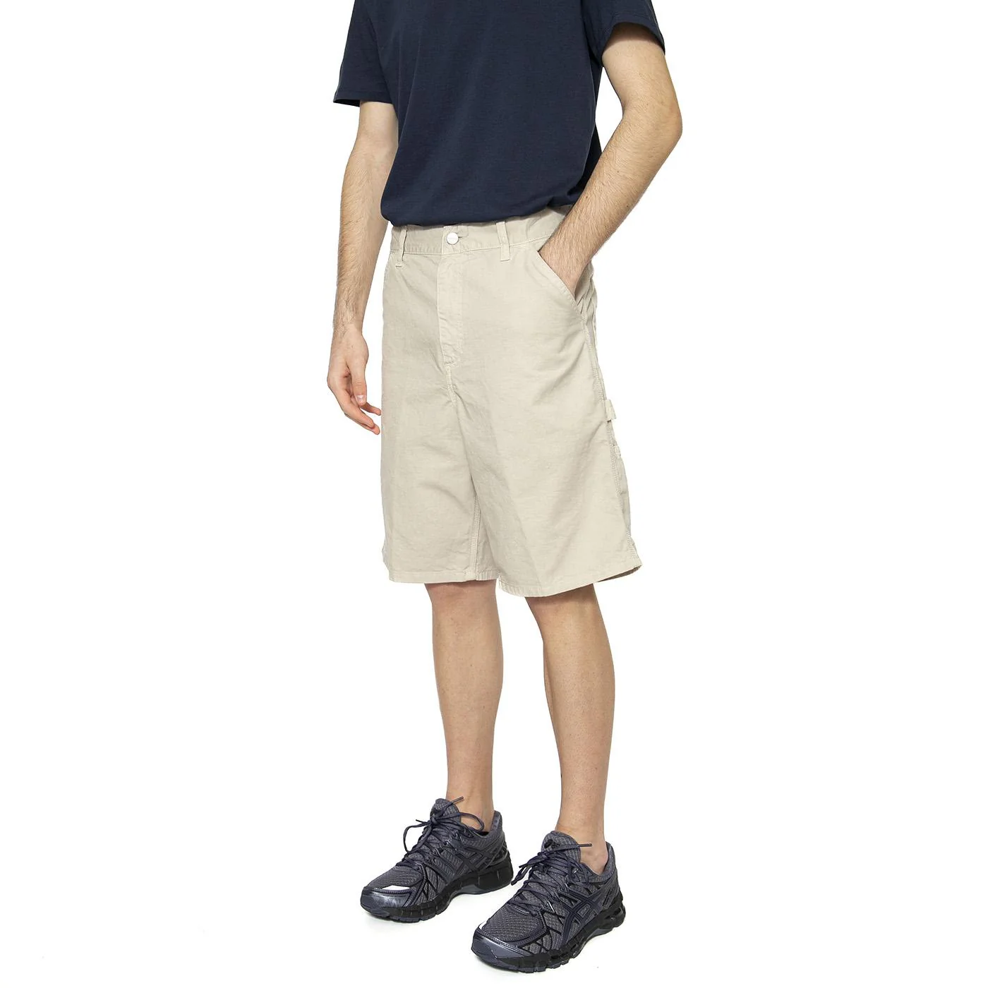 Single Knee Short Fleur De Sel - Bermuda Uomo Beige Uomo CARHARTT WIP