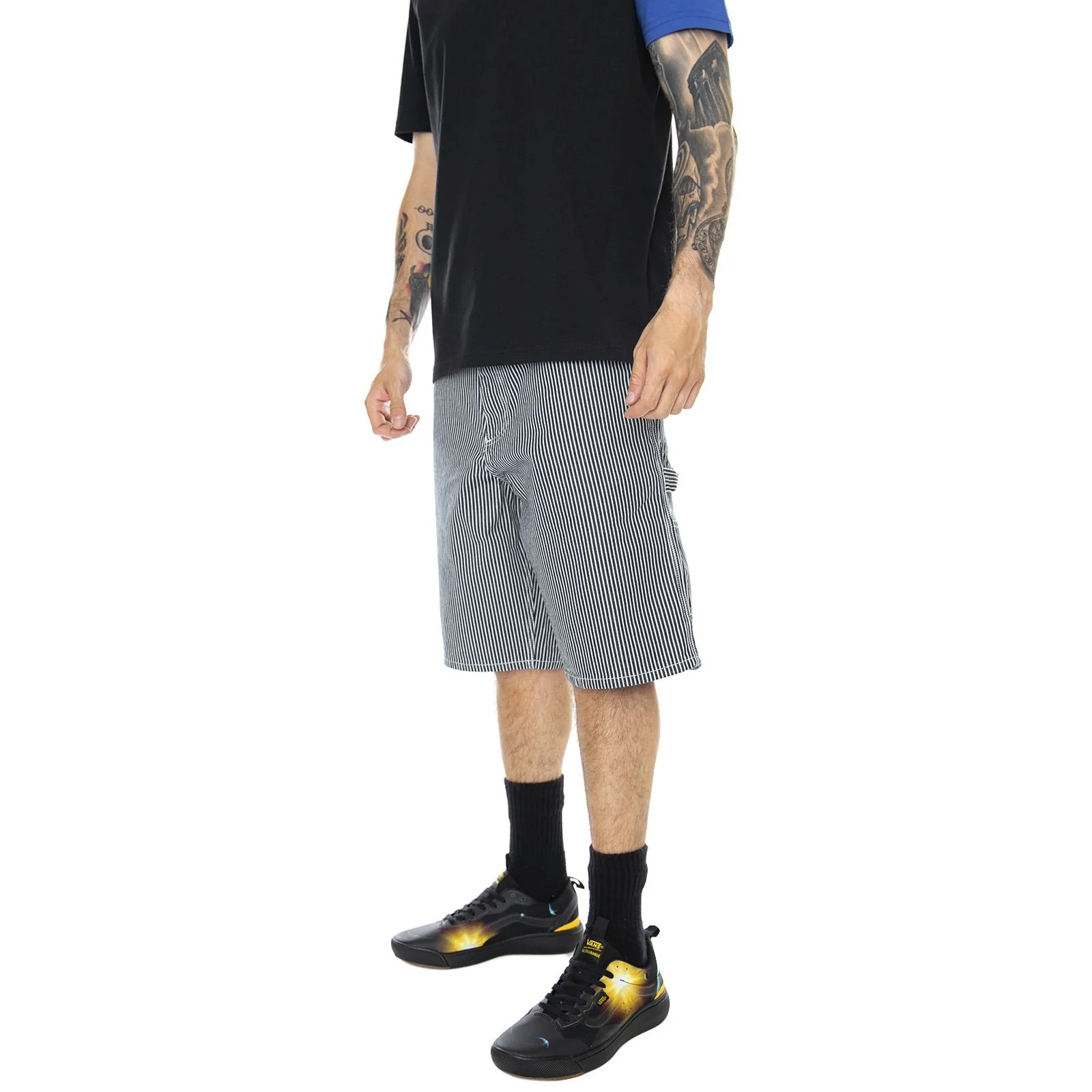 Single Knee Shorts - Blue / White - Bermuda Uomo Blu / Bianchi  Uomo CARHARTT WIP