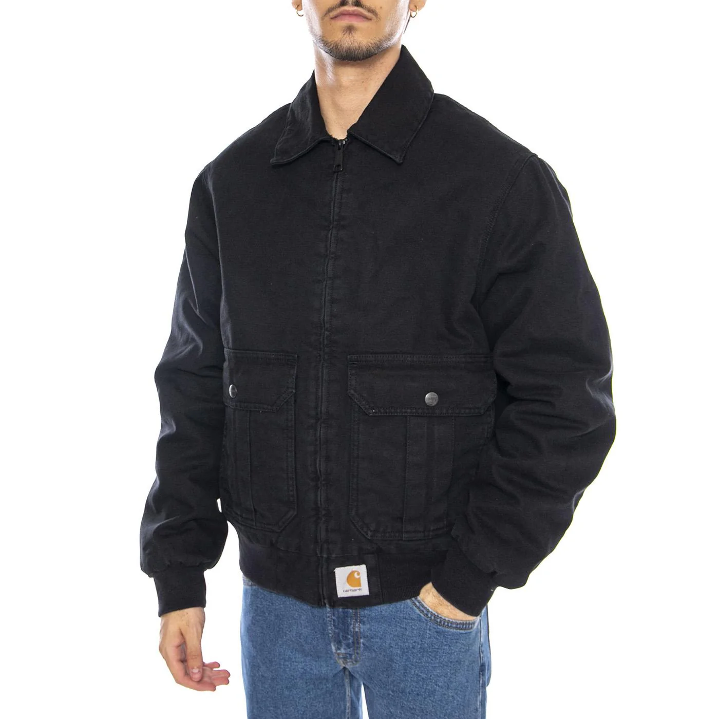 Stanton Jacket Black - Giacca Uomo Nera Uomo CARHARTT WIP