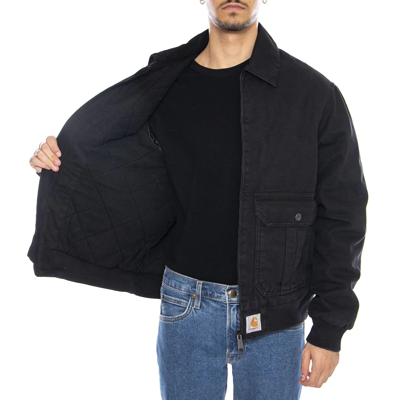 Stanton Jacket Black - Giacca Uomo Nera Uomo CARHARTT WIP - Image 4
