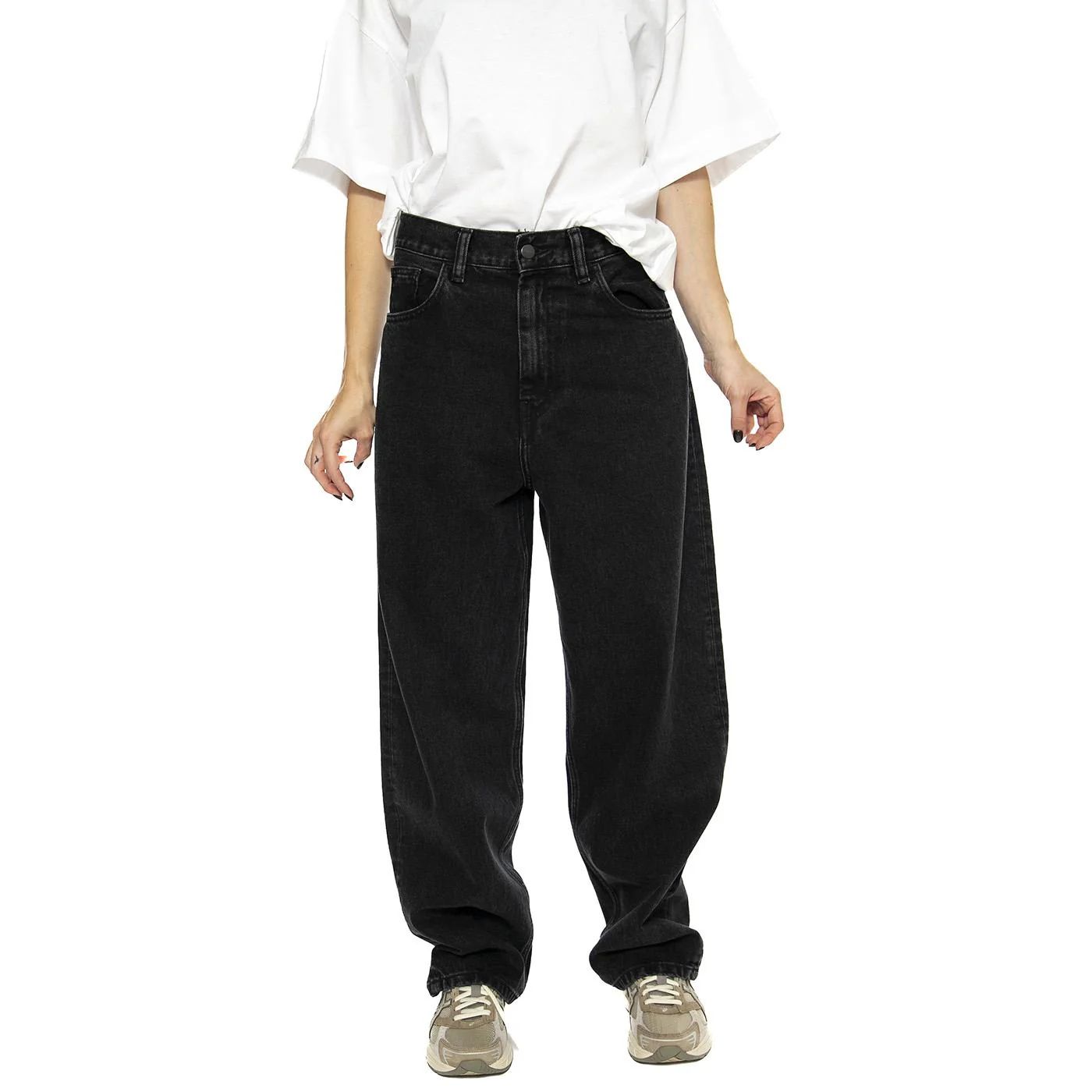 W' Brandon Pant Black /stone washed - Pantaloni Denim Jeans Donna Neri Donna CARHARTT WIP - Image 2