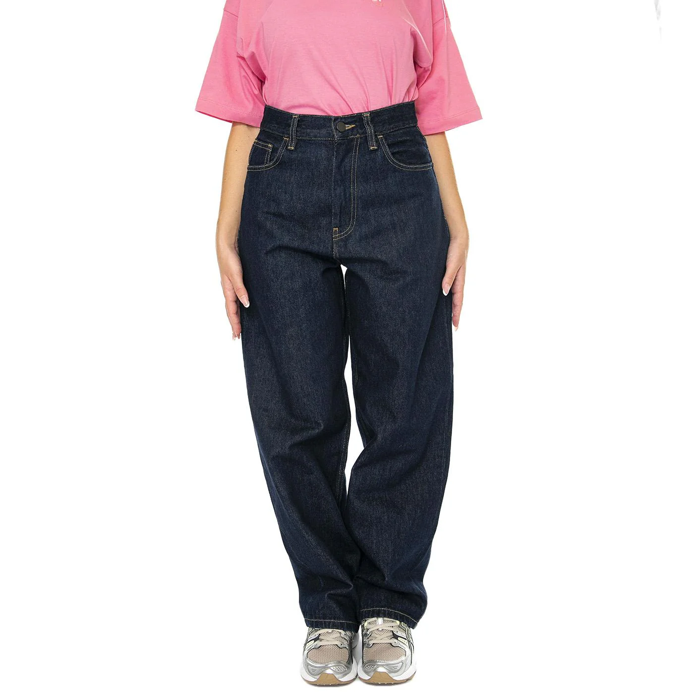 W' Brandon Pant Blue rinsed - Pantaloni Denim Jeans Donna Blu  Donna CARHARTT WIP - Image 2