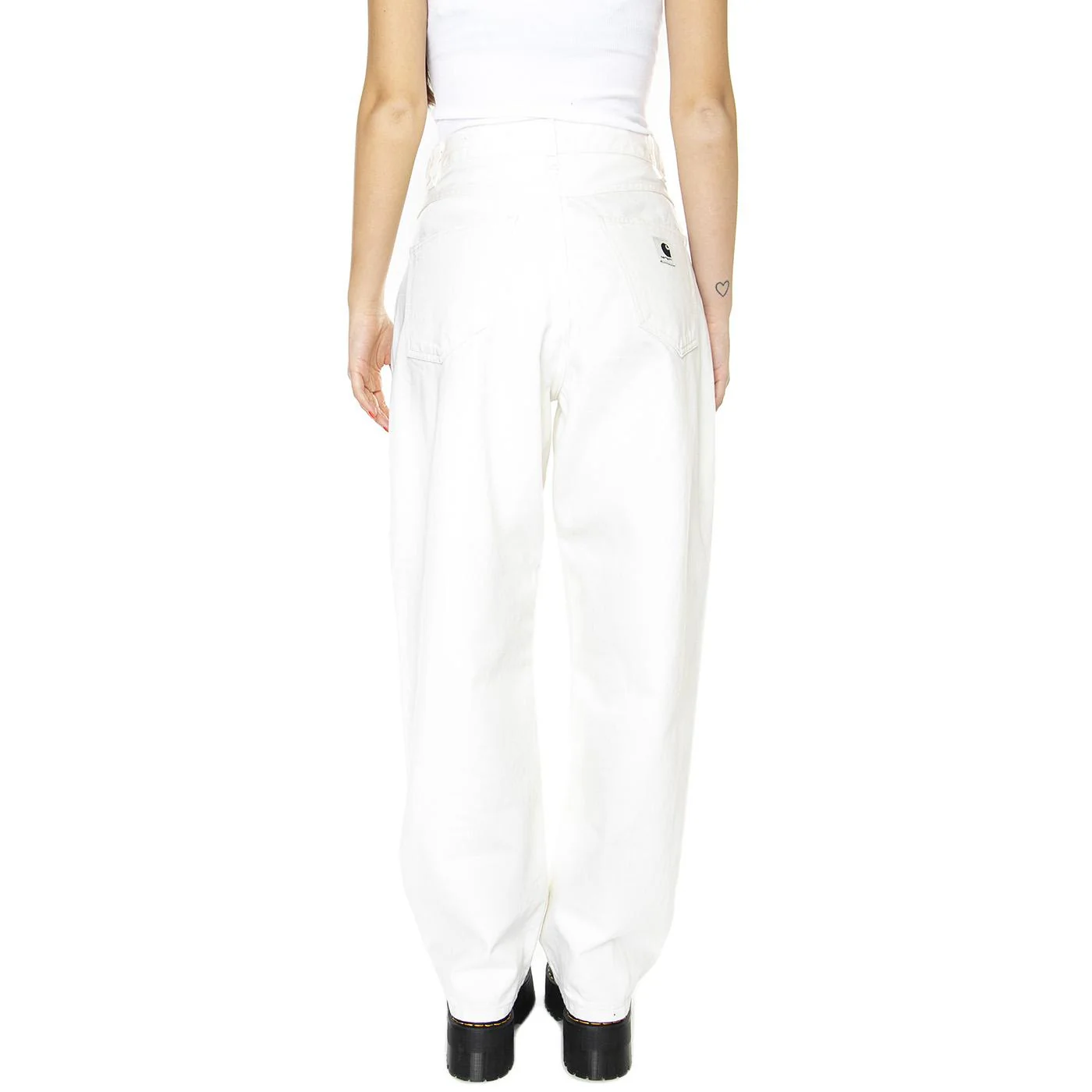 W' Brandon Pant White Rinsed - Pantaloni Denim Jeans Donna Bianchi Donna CARHARTT WIP - Image 3