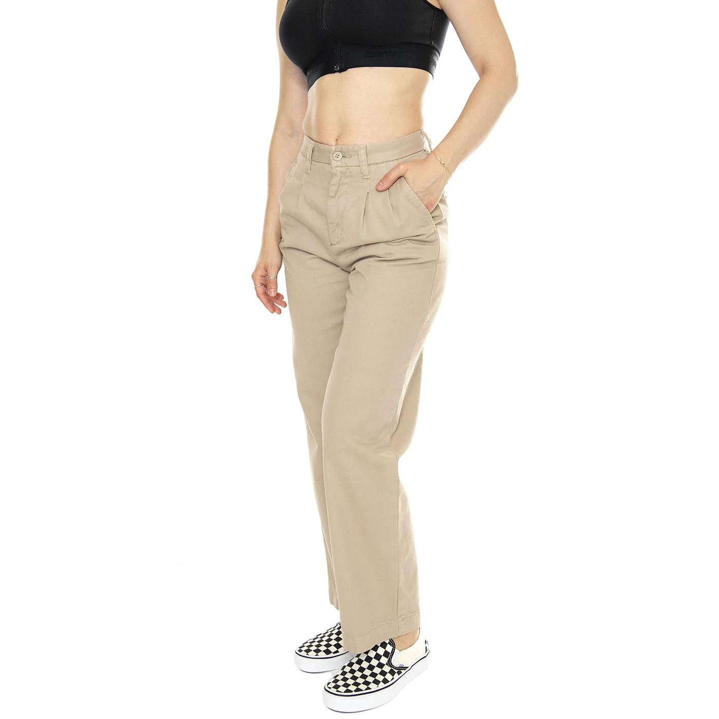W' Cara Pant Wall /garment dyed - Pantaloni Donna Beige Donna CARHARTT WIP