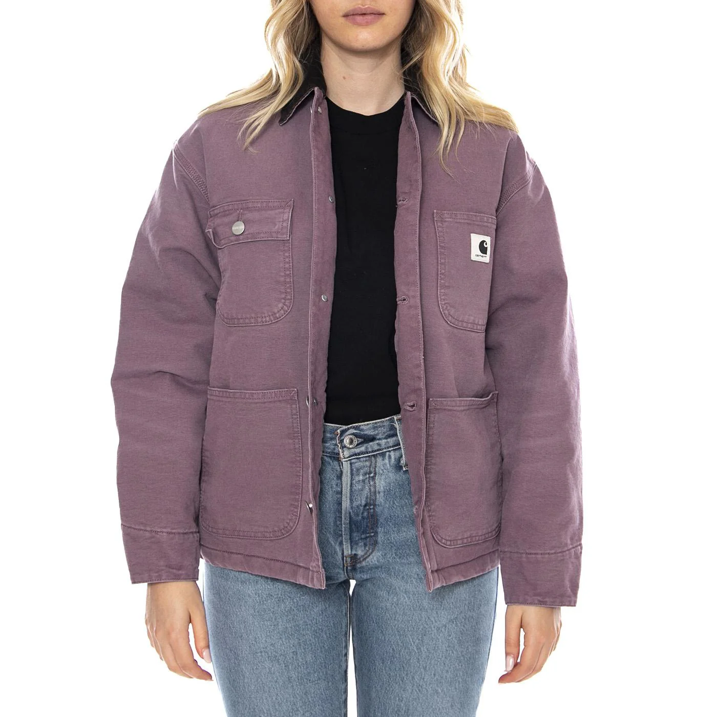 W Carhartt OG Michigan Coat - Phlox / Tobacco - Cappotto Donna  Donna CARHARTT WIP - Image 2