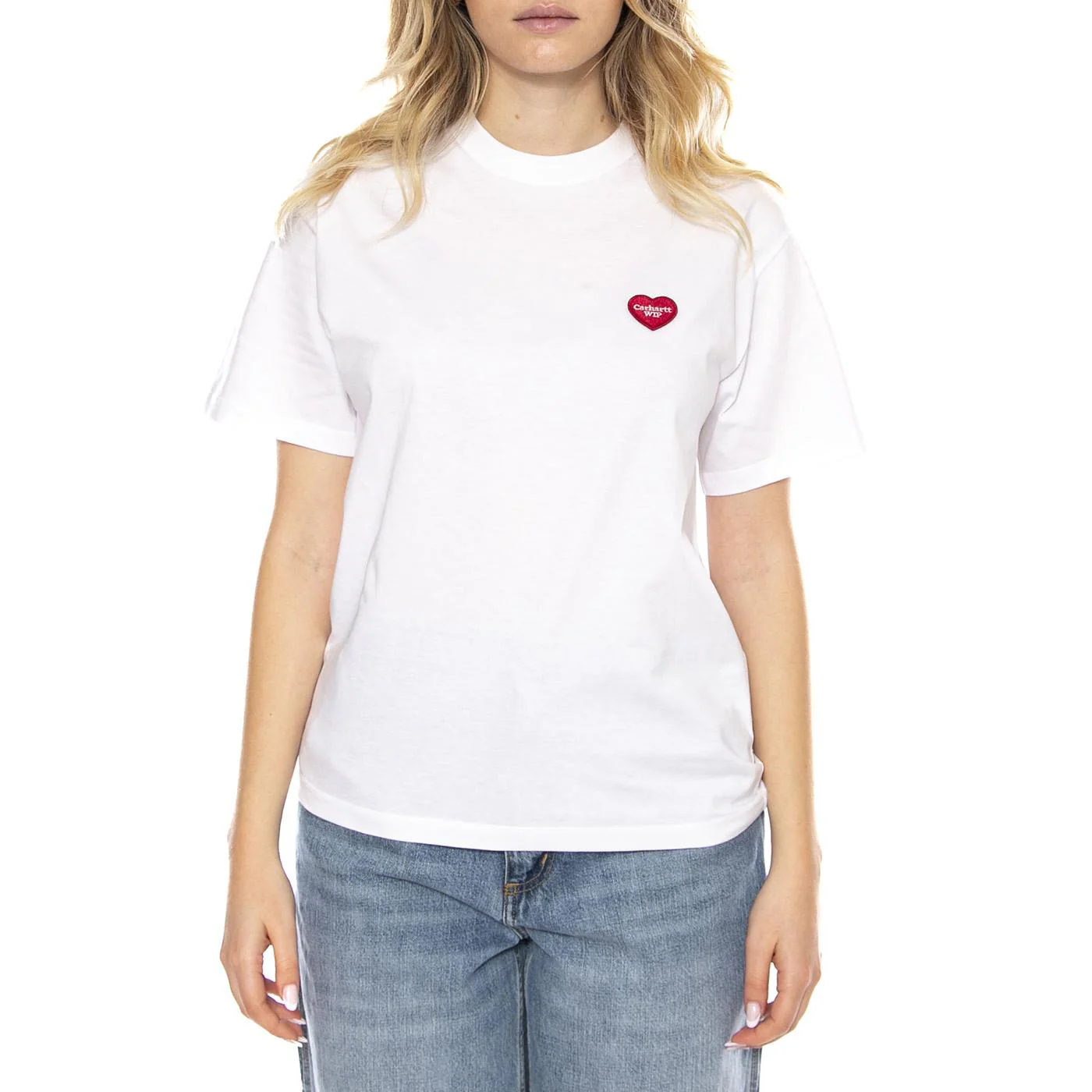 W Carhartt S/S Heart Patch T-Shirt - Bianca - Maglietta Donna Donna CARHARTT WIP - Image 2