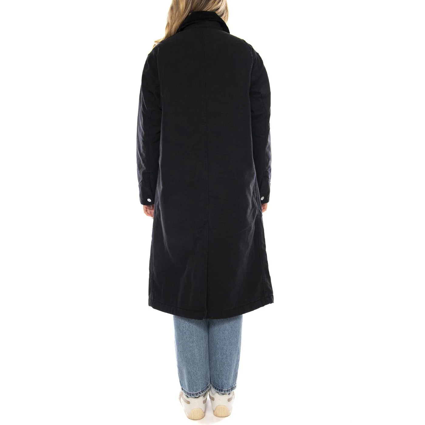 W Carhartt Webster Coat - Black / Black Stone Washed - Cappotto Donna Donna CARHARTT WIP - Image 3