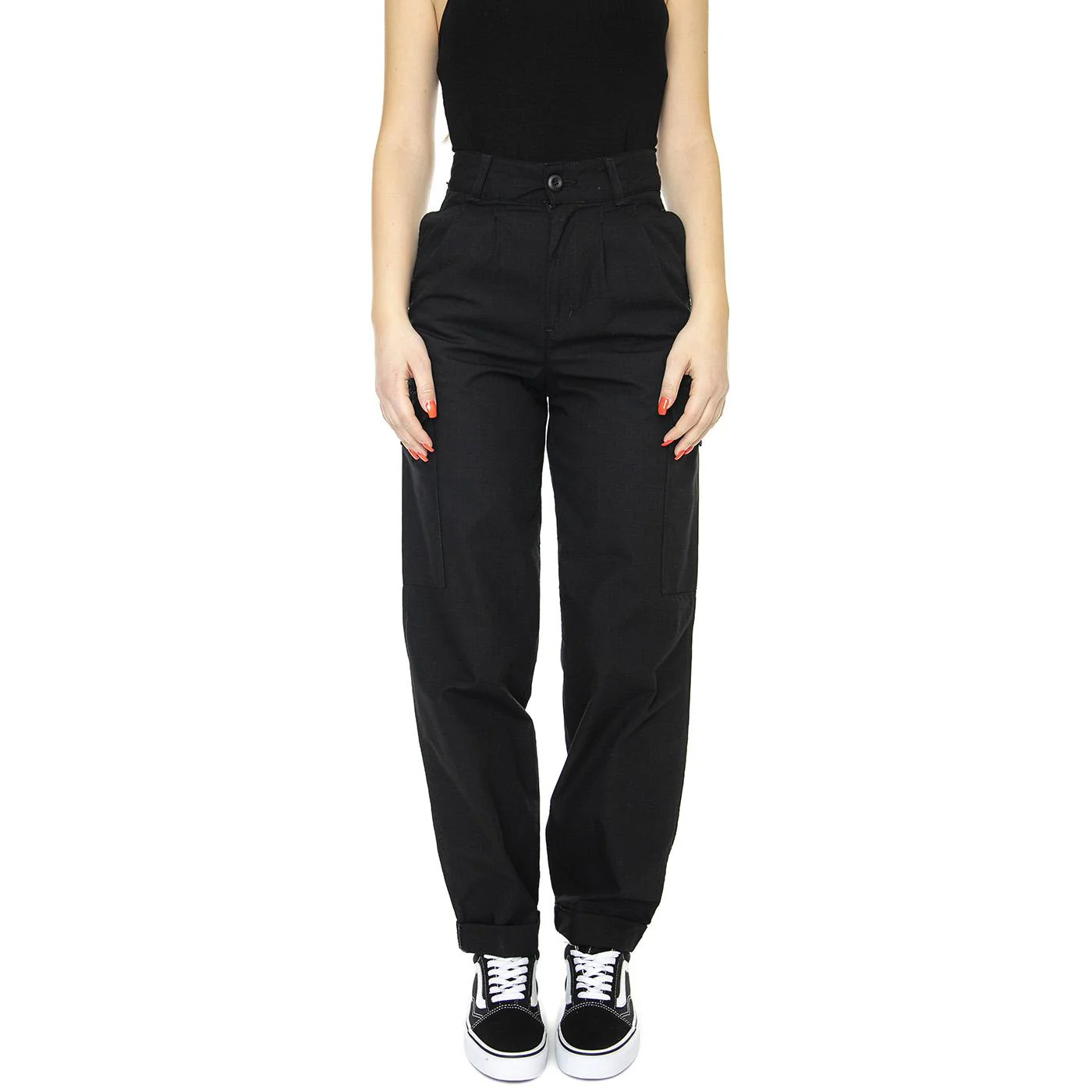 W' Collins Pant Black Rinsed - Pantaloni Cargo Donna Neri  Donna CARHARTT WIP - Image 2