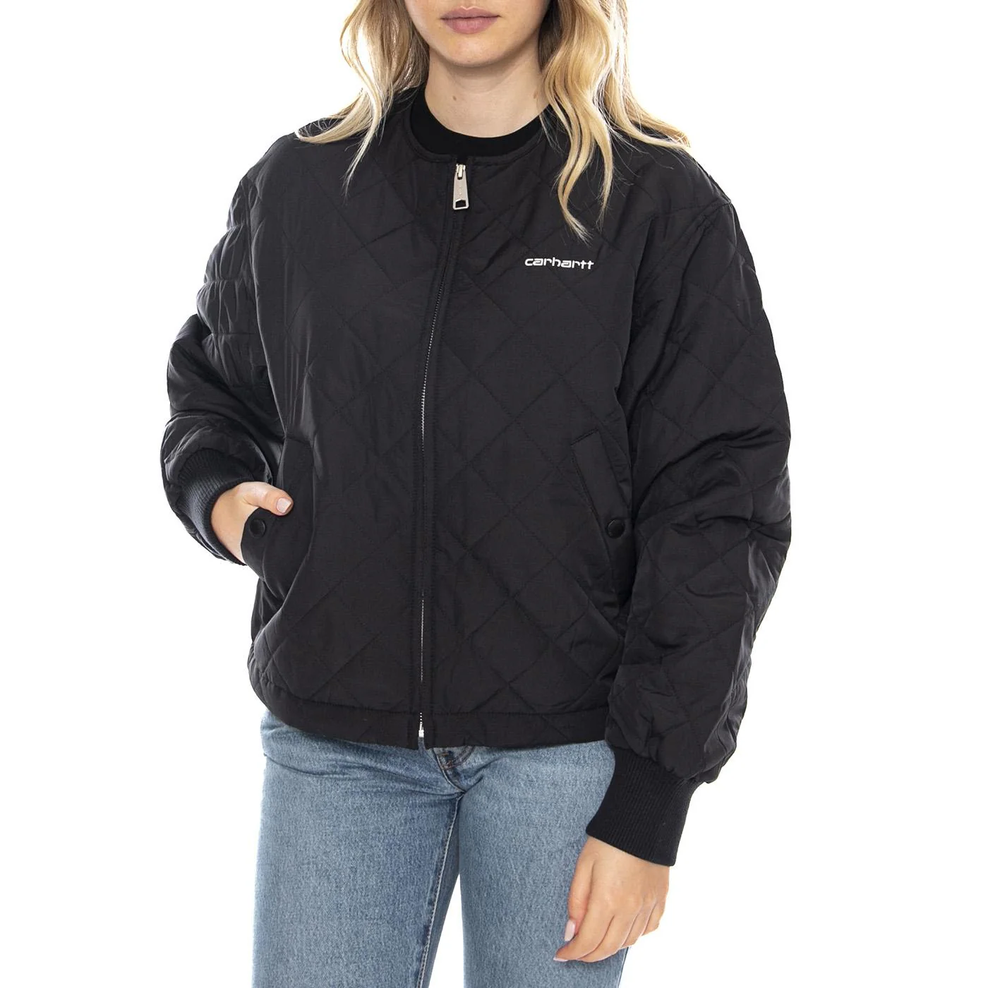 W Elma Liner - Black / White - Giacca Donna Donna CARHARTT WIP