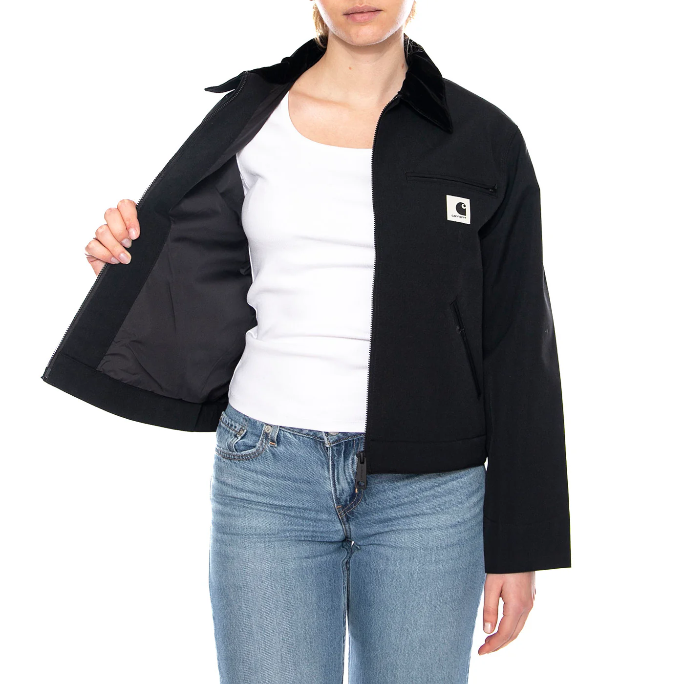 W' Newkirk Summer Jacket - Giacca Donna Nera  Donna CARHARTT WIP - Image 4