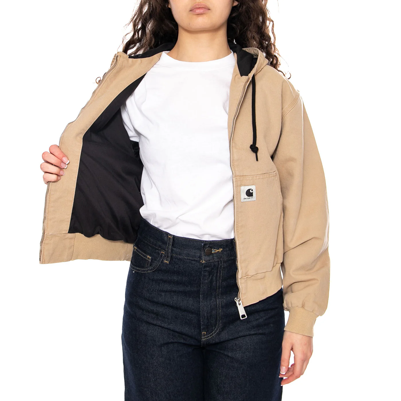W' OG Active Jacket Dusty H Brown - Giacca con Cappuccio Donna Beige Donna CARHARTT WIP - Image 4