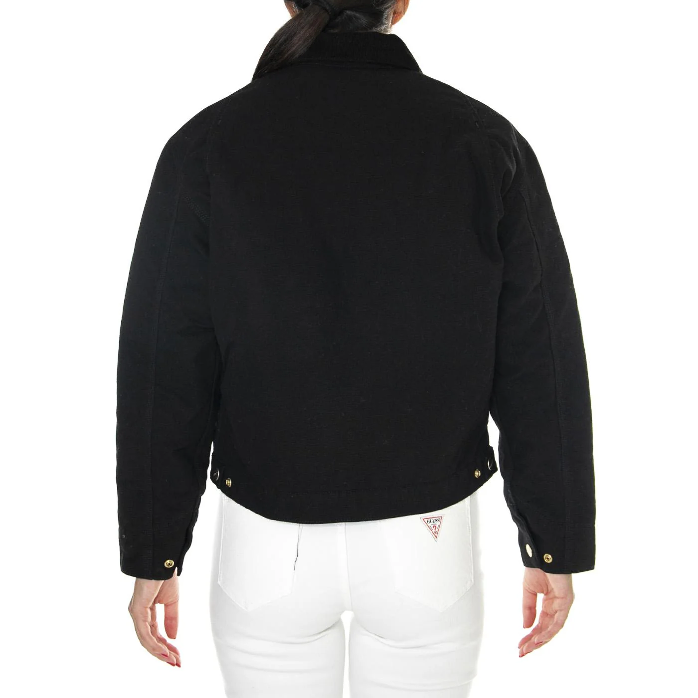 W' OG Detroit Jacket Black / Black /rinsed - Giacca Donna Nera Donna CARHARTT WIP - Image 3