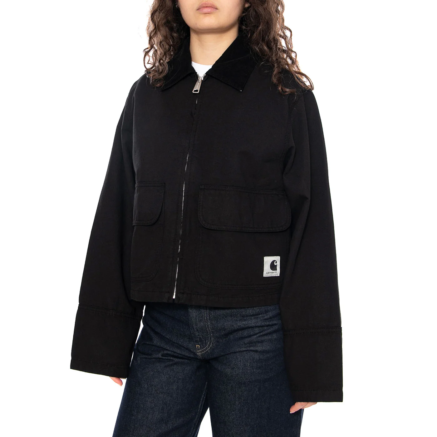 W' Prescott Jacket Black / Black - Giacca Donna Nera Donna CARHARTT WIP