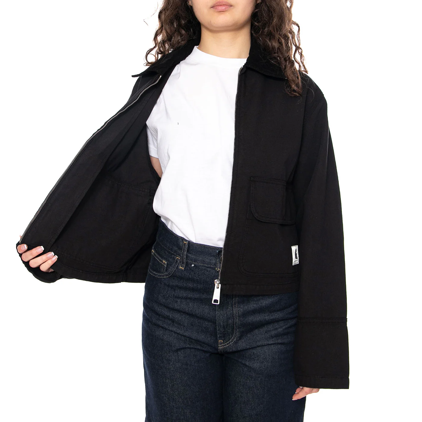 W' Prescott Jacket Black / Black - Giacca Donna Nera Donna CARHARTT WIP - Image 4