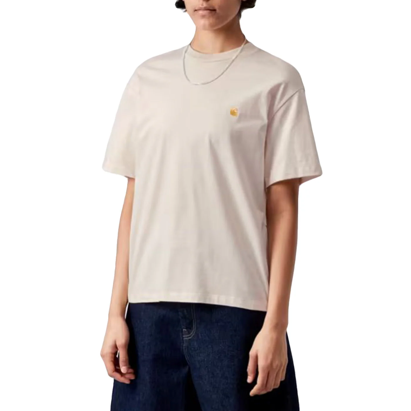 W' S/S CHASE T-SHIRT NATURAL / GOLD - Maglietta Girocollo Donna Beige Donna CARHARTT WIP