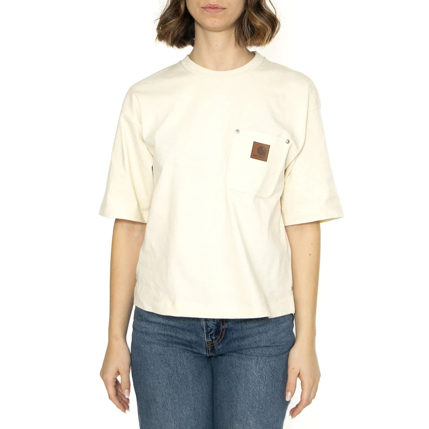 W' S/S Eldon T-Shirt Natural - Maglietta Girocollo Donna Beige Donna CARHARTT WIP - Image 2