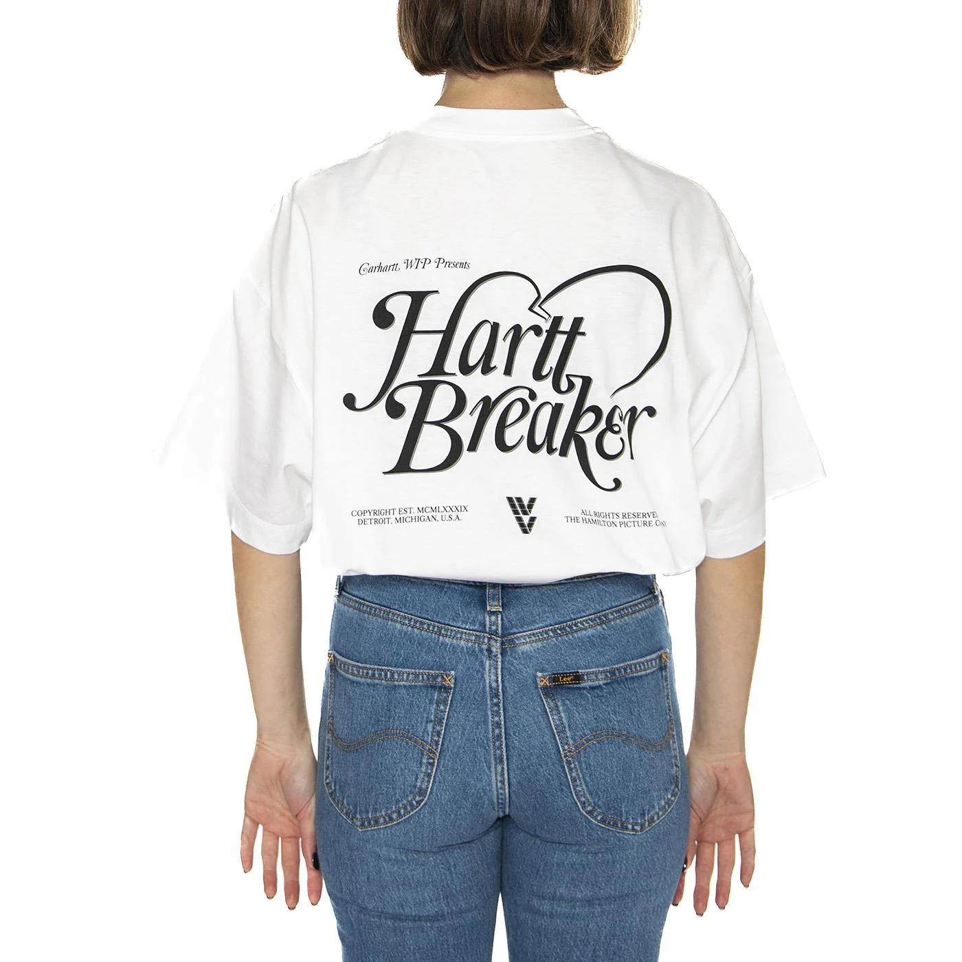 W' S/S Harttbreaker T-Shirt White - Maglietta Girocollo Donna Bianca Donna CARHARTT WIP - Image 3