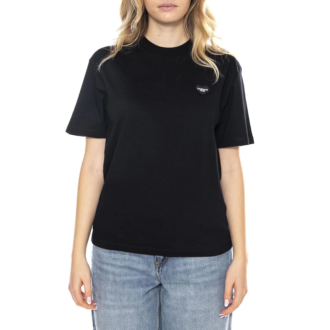 W' S/S Heart II T-Shirt -- Maglietta Donna Nera Carhartt WIP Donna CARHARTT WIP - Image 2