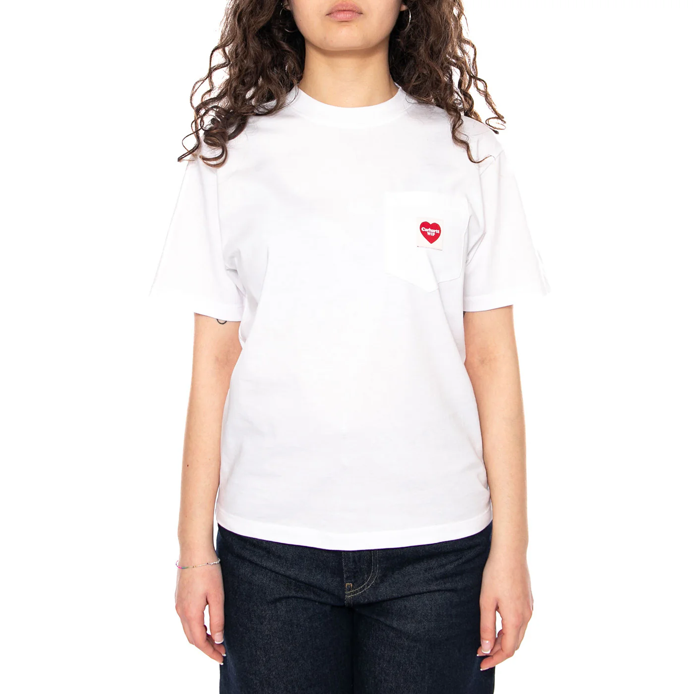 W' S/S Pocket Heart T-Shirt - Maglietta Girocollo Donna Bianca Donna CARHARTT WIP - Image 2