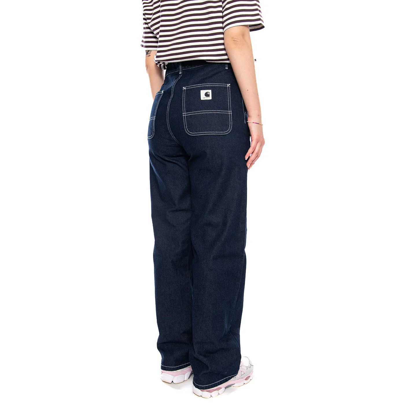 W' Simple Pant Blue - Pantaloni Denim Jeans Donna Blu Scuro  Donna CARHARTT WIP - Image 3
